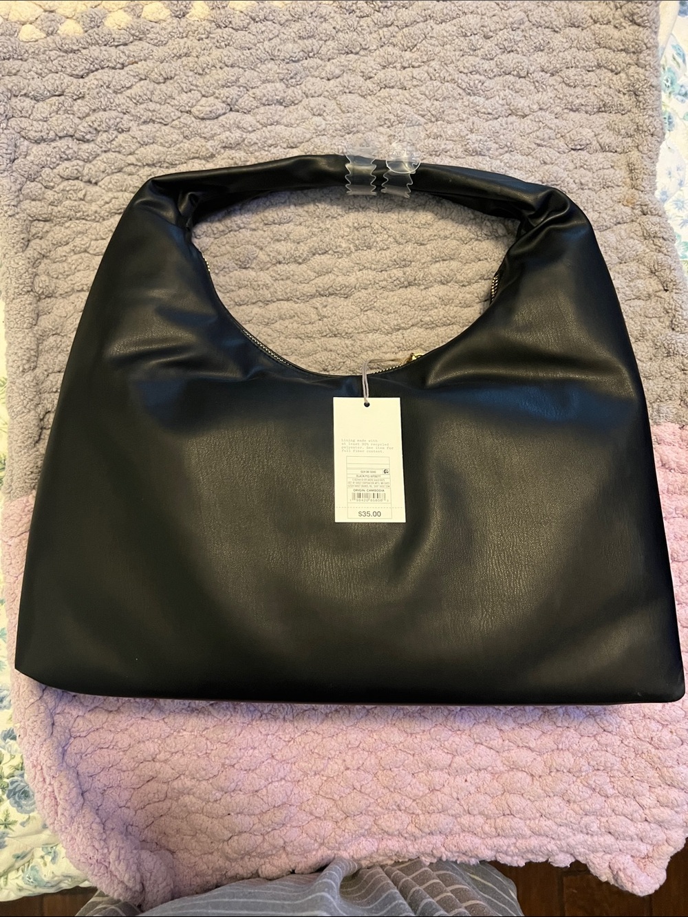 a new day Black Hobo Shoulder Bag